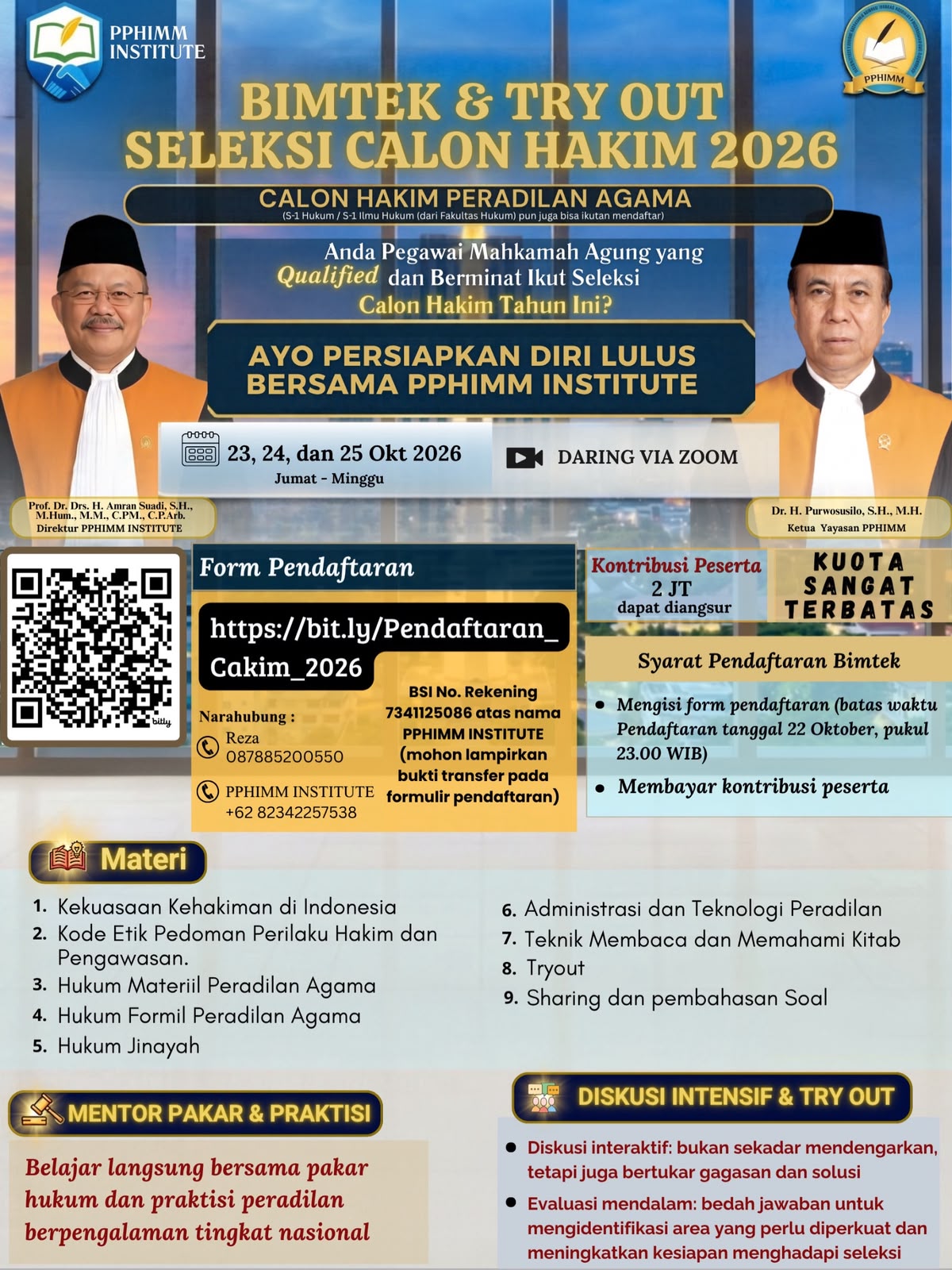 PENDAFTARAN BIMTEK & TRY OUT CAKIM 2026