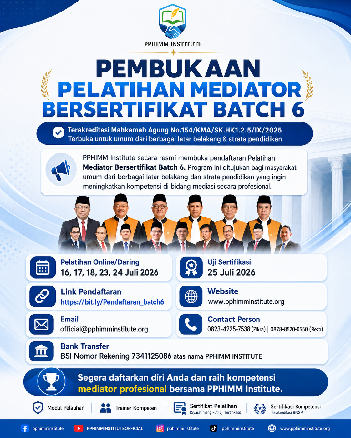 PHIMM Institute Buka Pelatihan Mediator Bersertifikat Batch 6